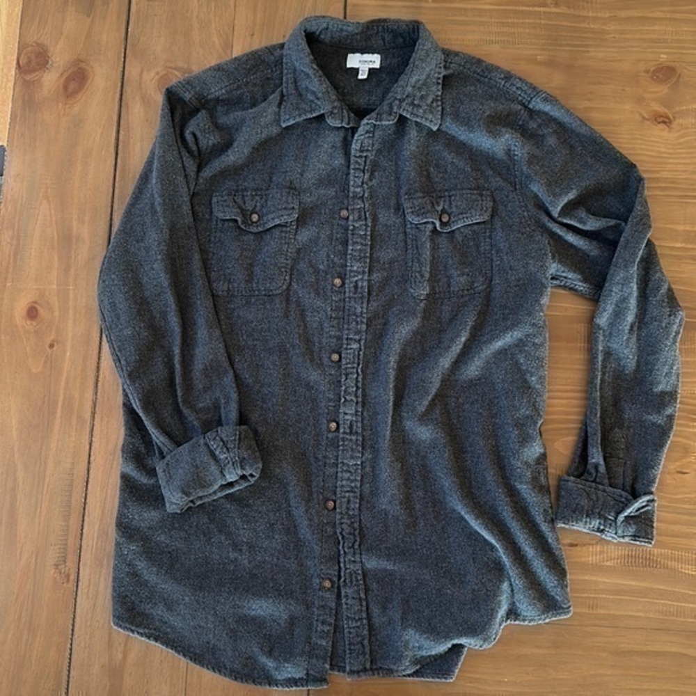 Gray Button Down - Picture 1 of 7
